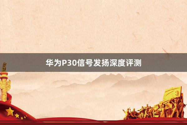 华为P30信号发扬深度评测